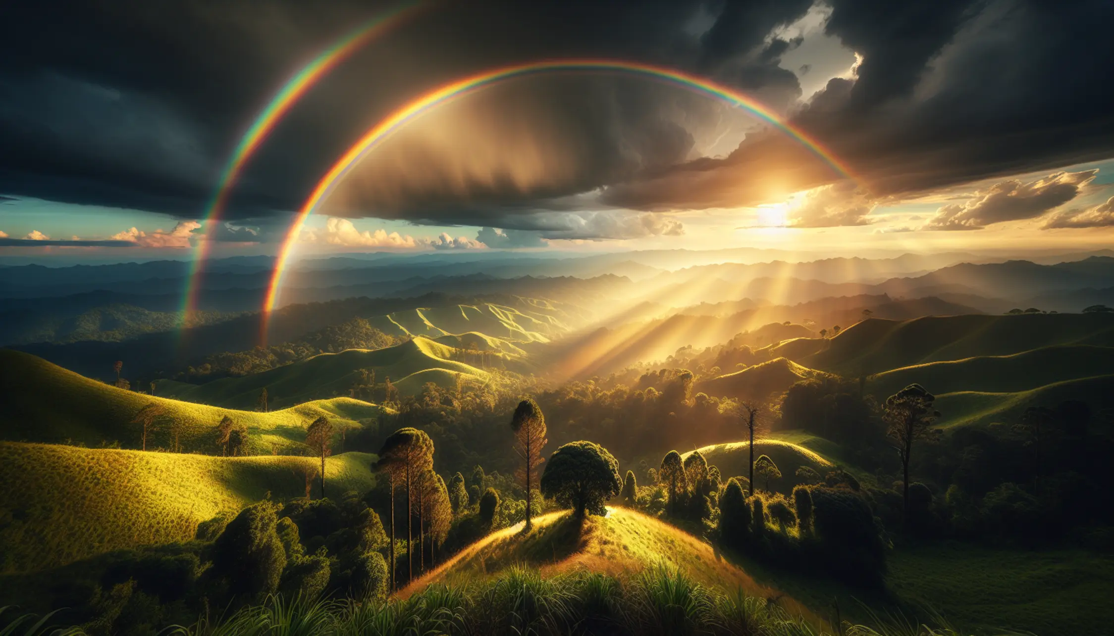 Come si forma un arcobaleno doppio?